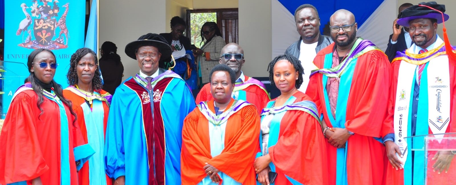 PHD Graduands with Dean FOA , Prof. Moses Nyangito 