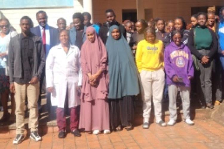 First year Students touring the Department 