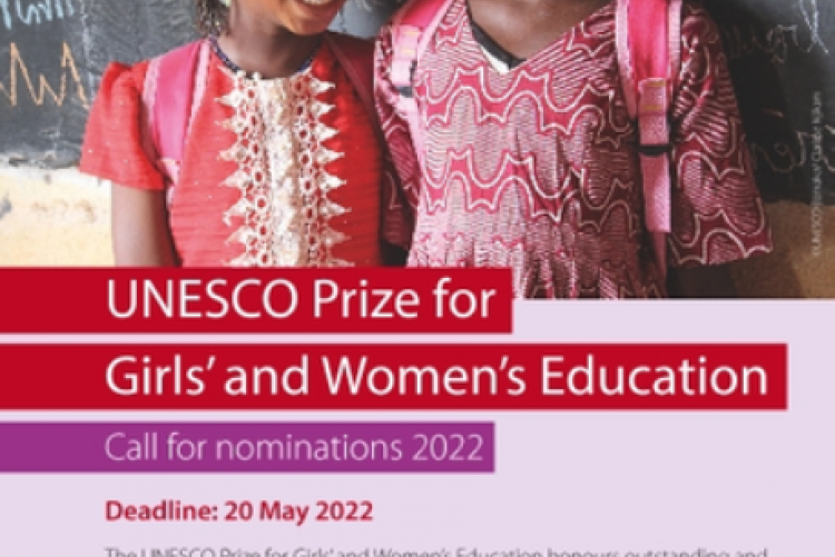 UNESCO Prize for Girls' & Womens' Education - Call for Nominations