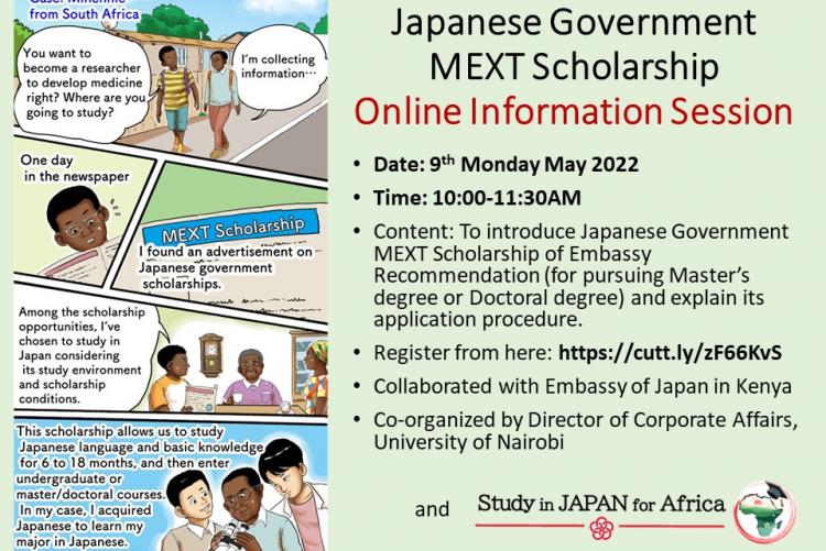 Webinar on Japanese Government Scholarship for Postgraduate Students.