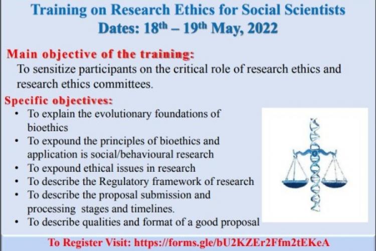 Invitation to Training on Research Ethics for Social Scientists