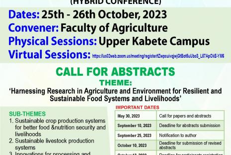 AGRO CONFERENCE - CALL FOR ABSTRACTS